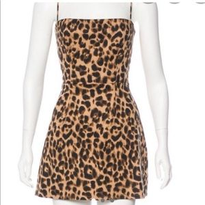 REFORMATION Leopard Mini Dress